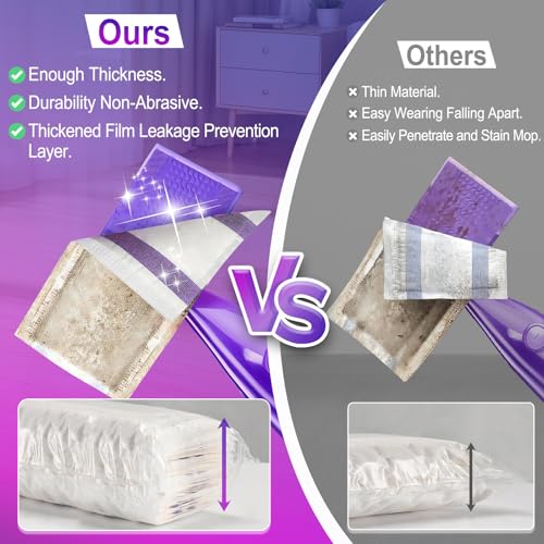 60Pack Mopping Pad Refill for Swiffer Wetjet Mop,Thickness & Absorbent - color: Purple-60pack