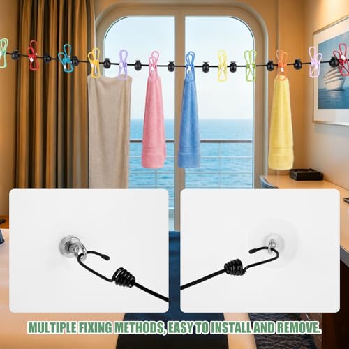 Magnetic Portable Travel Clothesline Set with Clips Essentials for Camping