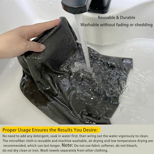 Thickened Magic Cleaning Cloth Reusable 12 Pack Mixed Sizes Set Quick Dry - size: 12 Pcs – Mixed S/L/XL Set