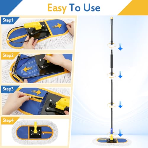 16 Inch Commercial Dust Mop Replacement Heads - size: 16 Inch (2 Replacement Pads Only)
