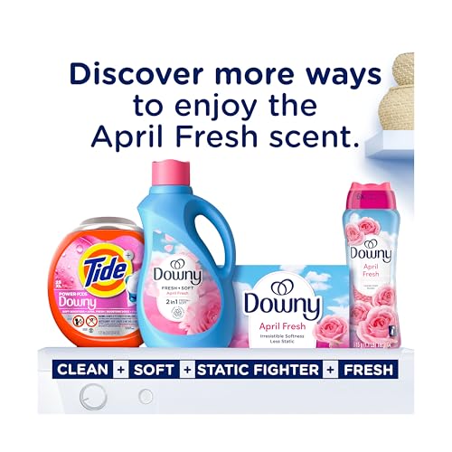 Downy Soft, 2 in 1 Soft and Fresh Liquid Fabric Softener, April Fresh, 44 fl oz, 60 Loads, Fabric Conditioner Liquid Provides Softness and Freshness for Fabrics - size: 44 Fl Oz (Pack of 1)