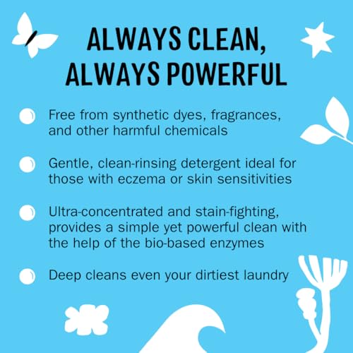 Molly's Suds Liquid Laundry Detergent | Clean Laundry Detergent Soap for Sensitive Skin | 2x Concentrated, High Efficiency (HE) | Peppermint - 100 Loads - size: 52 Fl Oz (Pack of 1)