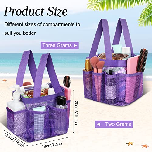 Hillban 4 Pcs Portable Mesh Shower Caddy, Blue, Purple, Black, Gray - color: Blue, Purple, Black, Gray