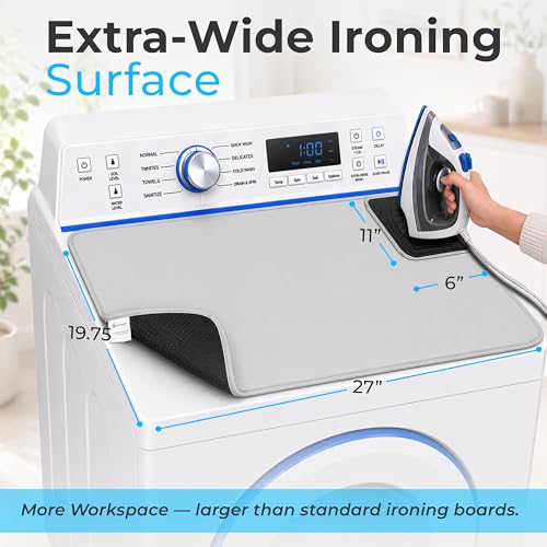 Handy Laundry Portable Ironing Mat - Easily Change Any Flat Surface into an Ironing Board. Features Silicone Slip Resistant Iron Rest to Safely Place Your Hot Iron. Easy to Take Along When Traveling. - style: Regular