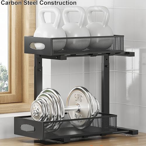 2-Pack Under Sink Organizer, 2-Tier Pull Out Cabinet Storage, Black - color: Black
