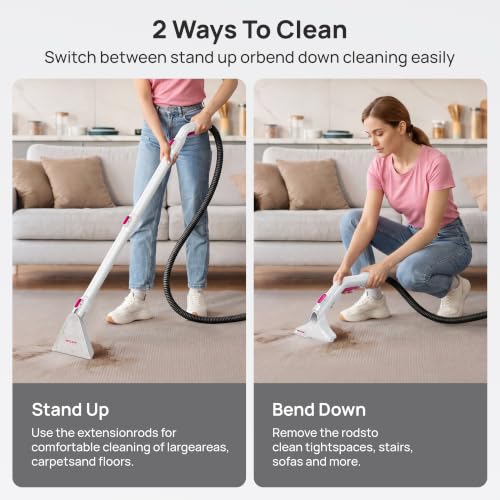 Portable Carpet Cleaner Machine - color: Pink