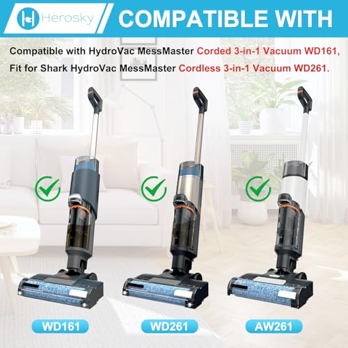 WD161 Roller and Filter For Shark HydroVac MessMaster Wet Dry Vacuum - size: 2+4