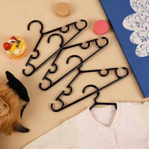 Nursery Baby Hangers with Clips - color: Black
