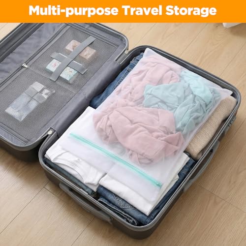 6 Pack Extra Large Mesh Laundry Bags for Delicates XX-L 43"x35" and 24"x32"