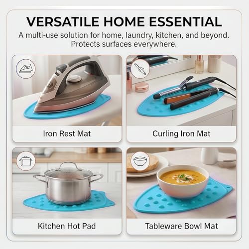 Silicone Iron Rest Pad, Blue - color: Blue