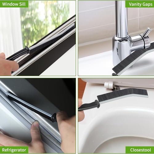 11 PCS Cleaning Brush Crevice Set - Hard Bristle Crevice Cleaning Brush Tool, Multifunctional Gap Scrub Brush for Home, Bathroom, Kitchen, Window Track, Bathtub, Vehicle, Faucets, Bowl, Teapot, Use