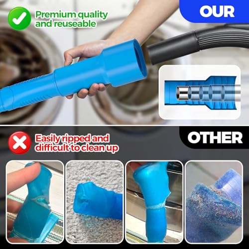Holikme Dryer Vent Cleaner Kit – Blue Lint Vacuum Attachment - color: Blue