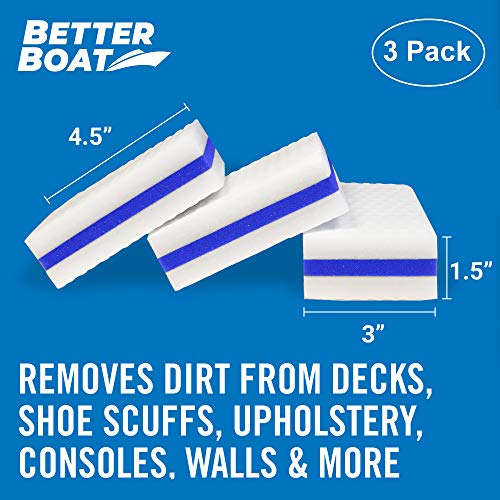 Boat Erasers by Better Boat, Cleaning Sponge for Scuff Marks and Grime - style: 3 Pack