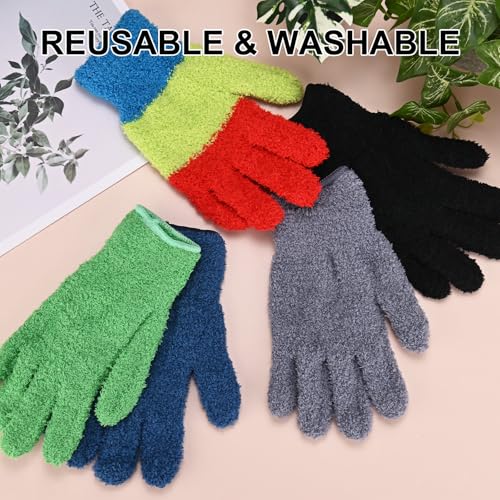 M METERXITY Dusting Gloves, Reusable Washable Mittens for Plants/House/Cars/Blinds Dusting, Leaf Cleaning Glove Mittens - color: Dark Green, size: 7 x 9.5 cm