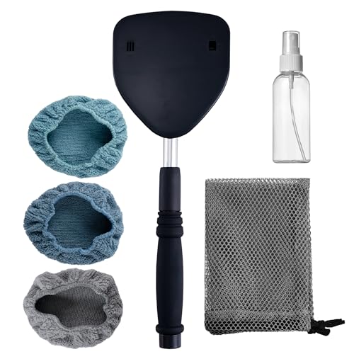 POLYTE Pivoting Windshield Glass Cleaning Tool Extendable Aluminum Handle