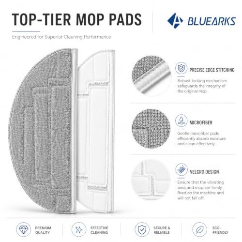6 Pack Mop Pads Compatible with Roborock S8 Pro Ultra Robot Vacuum, Reusable Microfiber Mopping Pad Replacement Accessories