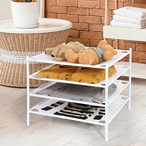 STORAGE MANIAC Sweater Drying Rack, Mesh Clothes Drying Rack, Stackable Laundry Drying Rack, Lay Flat Dryer for Delicates, Portable Dry Rack for Indoor or Outdoor, White, 4-Pack - size: 4-Pack Mesh