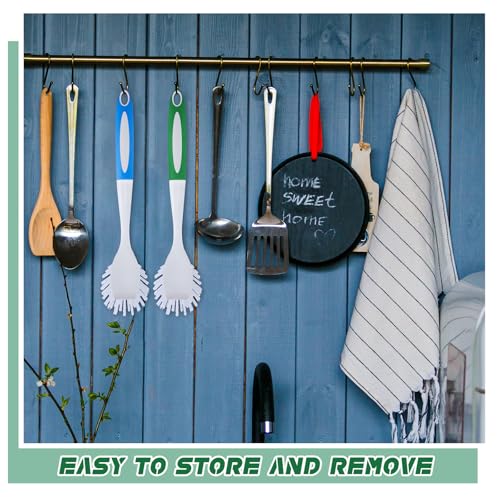 Hsei 20 Pcs Kitchen Scrub Dish Brush Bulk, Blue, Green - color: Blue and Green