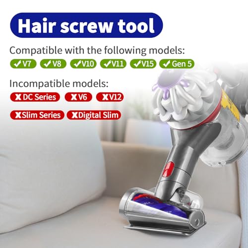 Anti-Tangle Brush for V8 V10 V11 V15 Gen5 – Vacuum Attachment for Pet Hair, Fabric & Bedding, Mattress & Upholstery Brush Compatible Replacement Tool, Part No 972163-01 - size: V7,V8,V10,V11,V15,Gen5