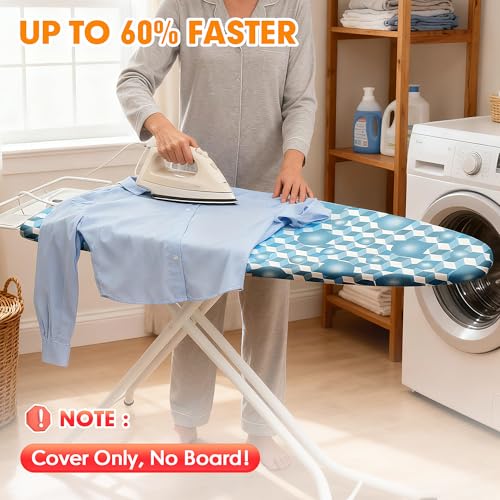Ironing Board Cover and Pad, 15x54 Standard Size, Scorch Resistant - color: Berry Blue, size: 15" x 54"
