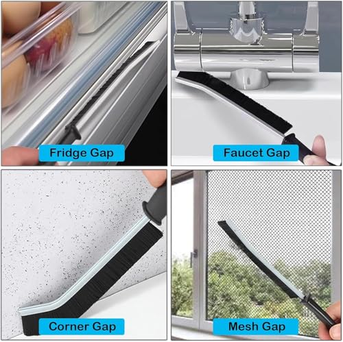 Crevice Cleaning Brush Set, 12Pcs Grout Cleaner Brush for Deep Cleaning Gap, Hard Bristle Scrub Brushes Tools, Cleaning Supplies for Household Use, Bathroom, Kitchen, Toilet, Window