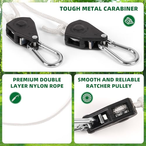 Retractable Travel Clothesline, Heavy Duty Clothes Line Rope with Adjustable Pulley and Carabiner Rope for Outdoor Camping Indoor Home Travel Clothes Drying 16.5FT