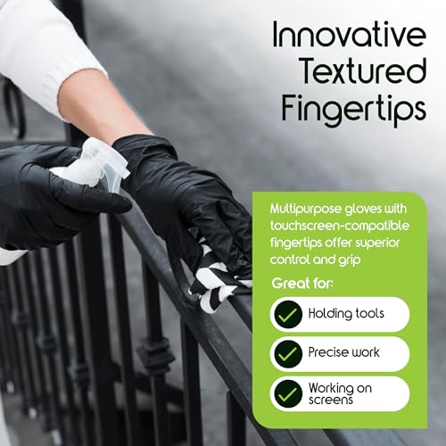 Inspire Black Nitrile Gloves | THE ORIGINAL Quality Black Gloves Disposable Latex Free | 4.5 Medical examination - size: Small