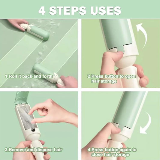 Reusable Pet Hair Remover Roller for Furniture, Clothes & Carpet – Durable ABS Material, Easy Clean Lint Roller for Dogs & Cats – Eco-Friendly & No Adhesive Needed (Green) - color: Green