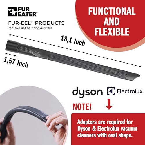 FUR-EEL Vacuum Attachment, Long Crevice Tool for Vacuum, 18 inches