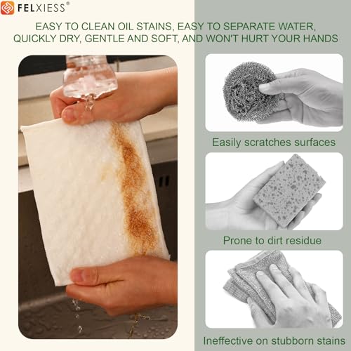 White Microfiber Scrubbing Pads, Non-Scratch for Pots, 6-Pack - color: White 6pcs