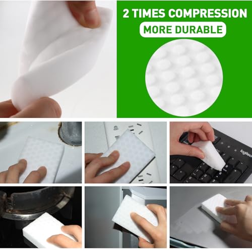 20 Pack 2X Density Melamine Sponges Long Lasting Magic Cleaning Eraser Pads - size: 20pcs