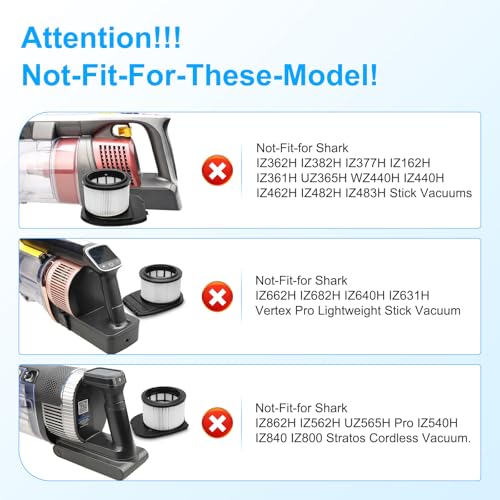 IX141 Filters Fit for Shark IX141 IX140 IX141AMZ - size: 2+6 Pack