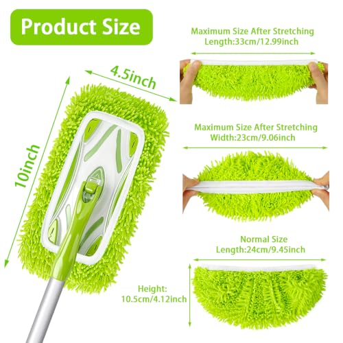 Unoutur Reusable Dry Sweeping Cloths Microfiber Wet Mop Pads Compatible with Swiffer Sweeper Mop Replacement Sweeping Mopping pad Refills for Hardwood Surface Floor Cleaning (6PCS)