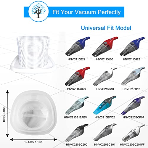 HNVCF10 Filters for Black and Decker HNVC215B10, HNVC215B12AEV, 4 Pack