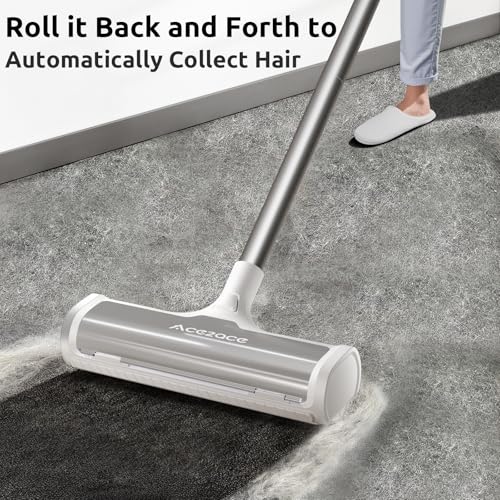 ACE2ACE A3 Pro Carpet Roller for Pet Hair, Carpet Pet Hair Removal Tool - color: Gray