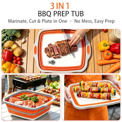 Foldable outdoor chopping board