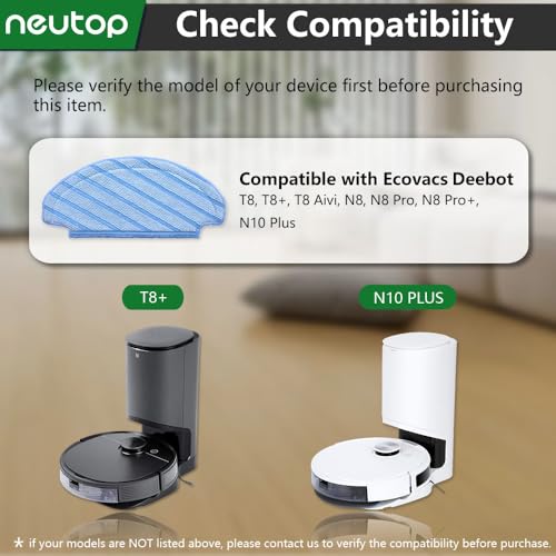 Washable Mop Pads for Ecovacs Deebot T8 N8 N10 Series, 8-Pack - color: 8 Washable Mopping Pads