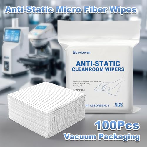 Anti-Static Microfiber cloths 9"x9"(100 Pcs,200GSM) - size: 9" x 9" (Pack of 100)