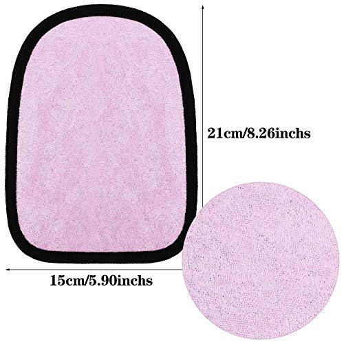 2 Pcs Beach Sand Remover Mitts, Soft Wipes for Skin and Feet Pink Blue - color: Pink, Blue