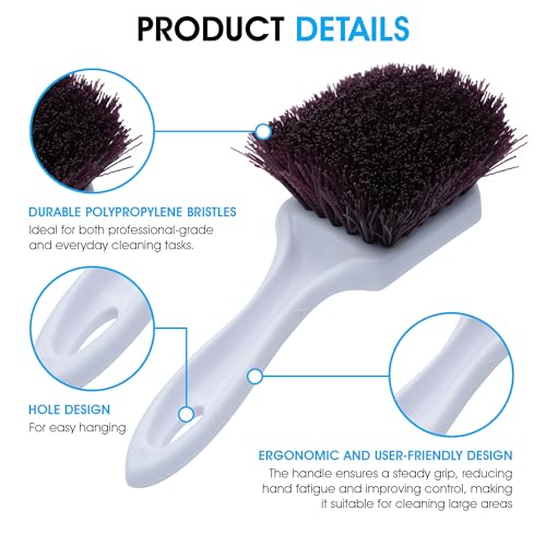 Nanoskin Multi-Purpose Brush Scrubs Carpet for Auto Interiors, 8.5" - color: Black, size: 8.5"
