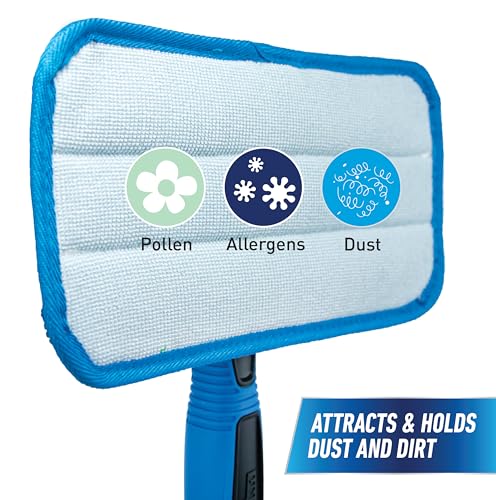 Unger Professional Indoor Window Cleaning Kit with 2' Pole — Swivel Head Pad Washer for Glass, Mirrors & Flat Surfaces, Streak-Free Results, 2 Reusable Microfiber Pads, Wet or Dry Use - size: 1 Count (Pack of 1), style: ProClean Window Cleaning Kit