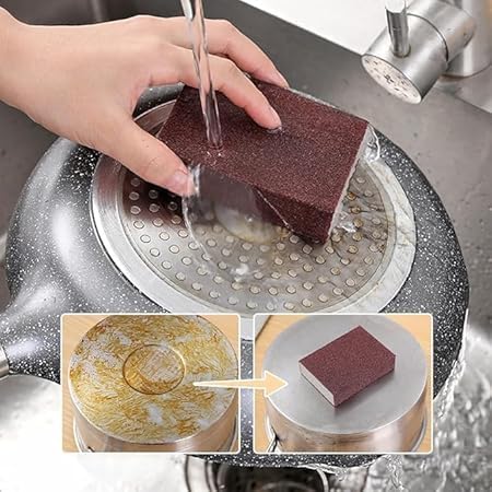 1 Pack Upgraded Emery Magic Wipe Sponge, Nano Carborundum Cleaning Sponge - color: Brown, size: Basic Style 2.5cm thick(Upgraded)-1Pcs