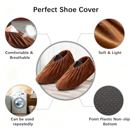 6 Pairs Reusable Non Slip Cloth Shoe Covers