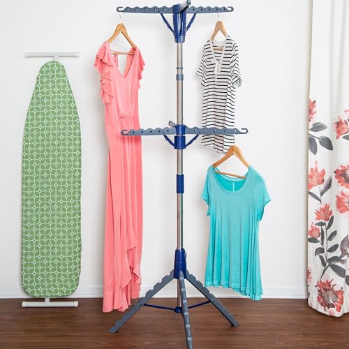 Honey-Can-Do 2-Tier Tripod Clothes Drying Rack, 73", Chrome Steel - style: 2 Tier