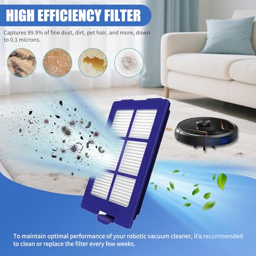 6-Pack X8 Replacement Filters for Eufy RoboVac X8/X8 Hybrid Robot Vacuum - HEPA Washable Filter Accessories with 3-Layer Filtration System - style: 6Pcs X8 Filter