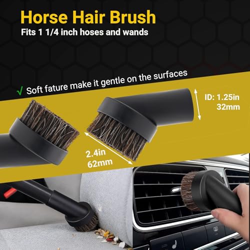 Vacuum Attachment Replacement Round Dusting Brush Soft Bristle