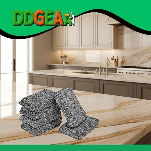 Heavy Duty Kitchen Sponges, 4 Pack Grey Non Scratch Cleaning Pads - size: 4 Pack