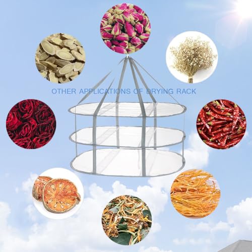 3-Tier Folded Mesh Clothes Hanging Dryer,2 Pcs Sweater Drying Rack Large Foldable Flat Dry Hanger for Delicate Garments