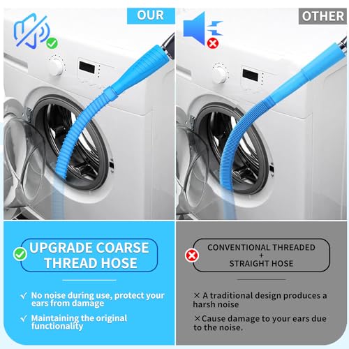 Sealegend 2 Pieces Dryer Vent Cleaner Kit New Upgrade Dryer Lint Brush Vent Cleaner Vacuum Attachment, No Noise Vacuum Hose