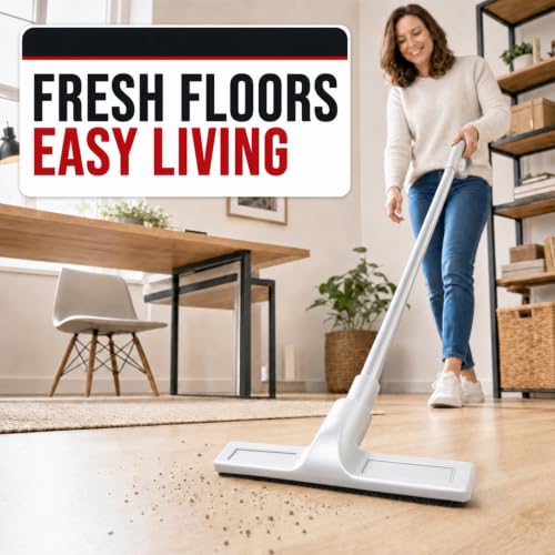 MP Maresh Products Soft Touch Deluxe Vacuum Cleaner Brush Attachment, Horse Hair Bristles for Hardwood & Wall Cleaning, Fits 1 1/4 Inch Vacuums Rigid Nozzle Dust Collector Pet Hair - Gray, 12 inch - size: 12 Inch with Wheels Gray